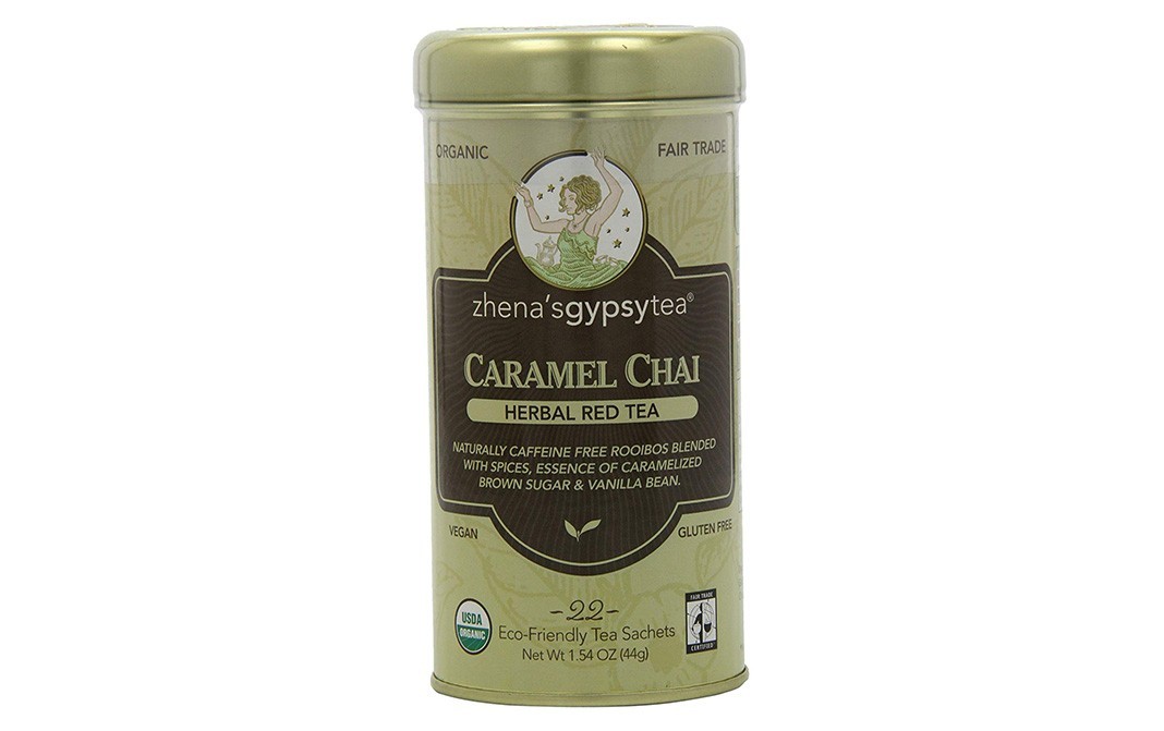 Zhena's gypsy Tea Caramel Chai (Herbal Red Tea)   Container  44 grams